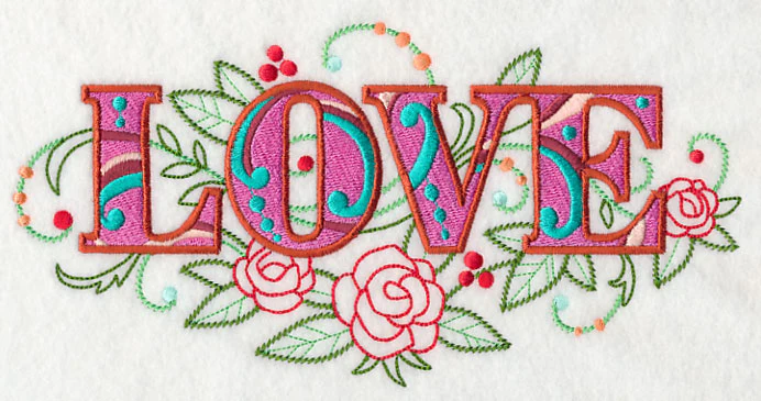 Love with Vintage Flower Fade
