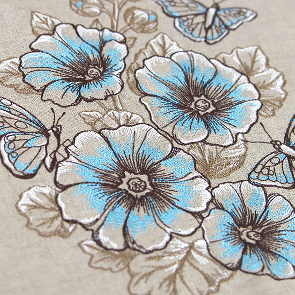 Lovely Hollyhock Bouquet and Butterflies - Image 8