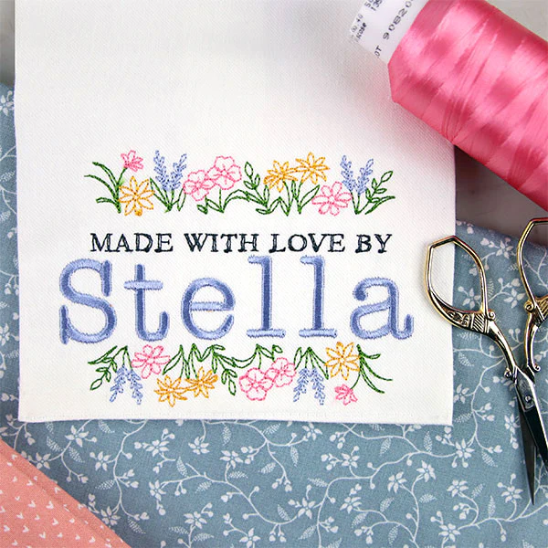 Made with Love and Wildflowers Quilt Label - Image 8