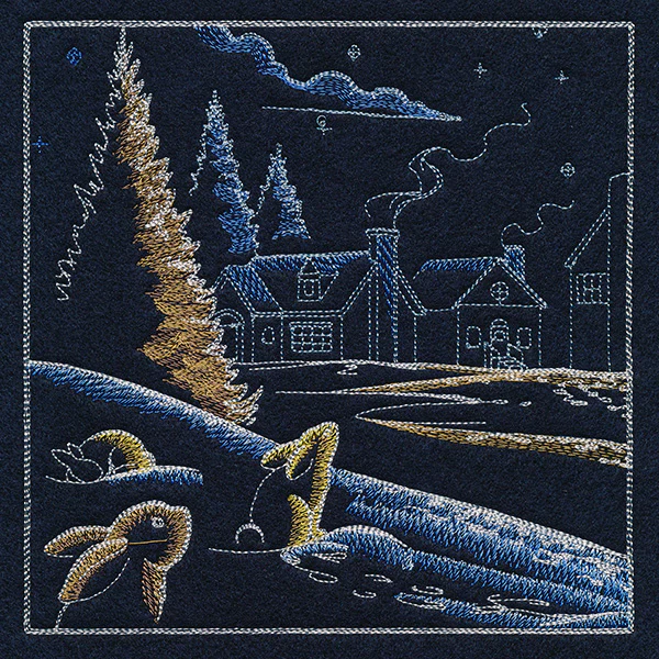 Magical Christmas Evening Scene Panel 4