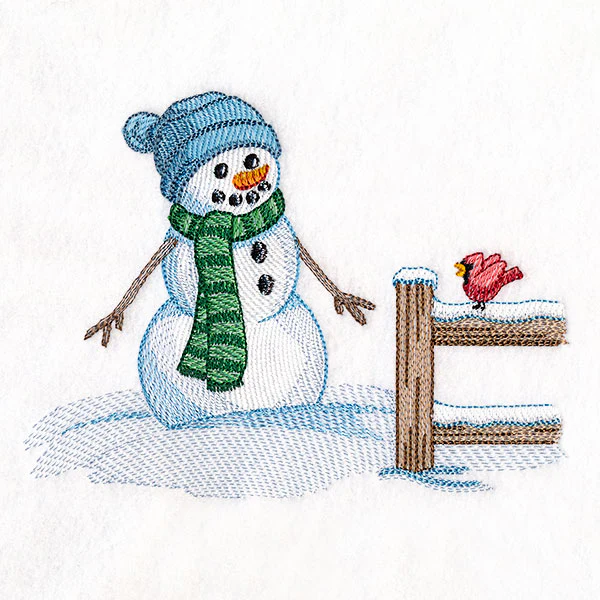 Magical Winter - Snowman in Beanie - Image 3