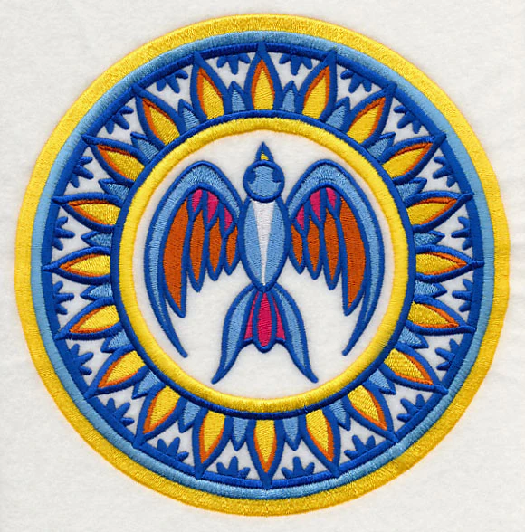 Majolica Bird Medallion