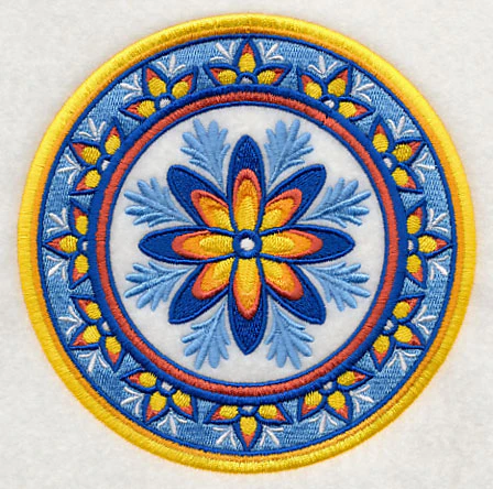 Majolica Flower Medallion - Image 3
