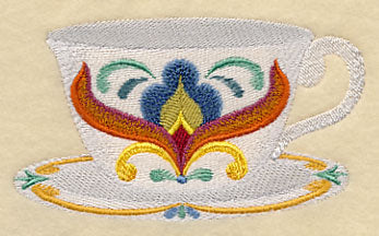 Majolica Tea Party - Teacup 3 - Image 2