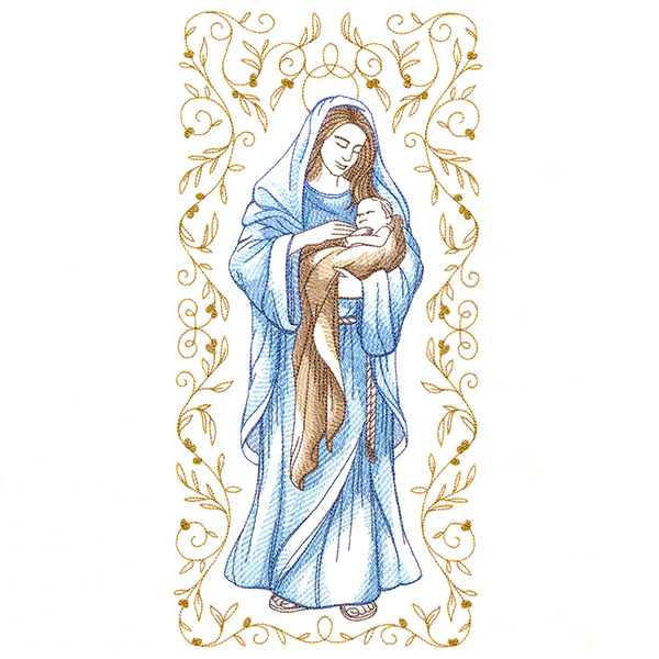 Mary & Baby Jesus in Botanicals - Image 9