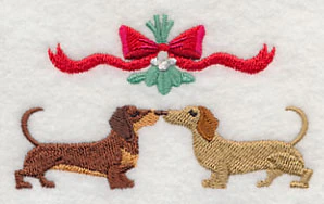 Meet Me Under the Mistletoe - Dachshunds - Image 3