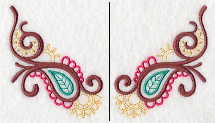 Mehndi Paisley Neckline (V-Neck) (Split) - Image 3
