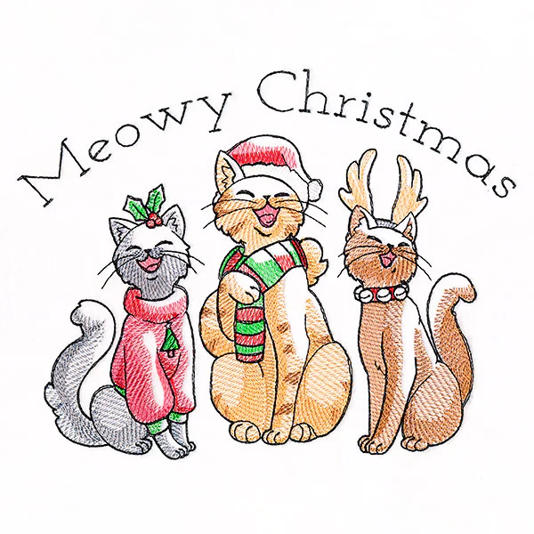 Meowy Christmas Caroling Cats - Image 4