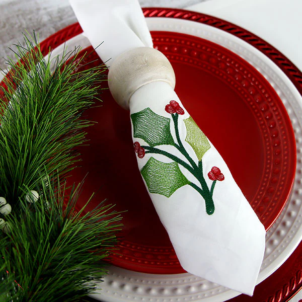 Merry and Sheer Christmas Holly Accent - Image 4