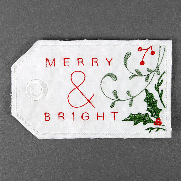Merry & Bright Tag (In-the-Hoop) - Image 2