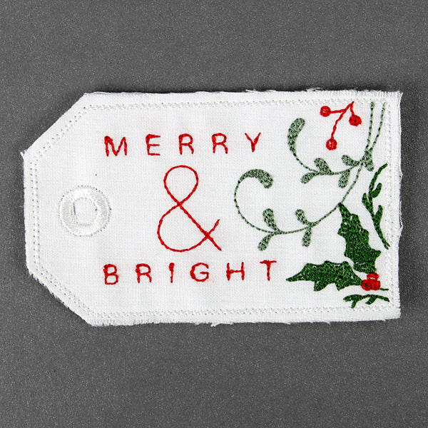 Merry & Bright Tag (In-the-Hoop) - Image 3