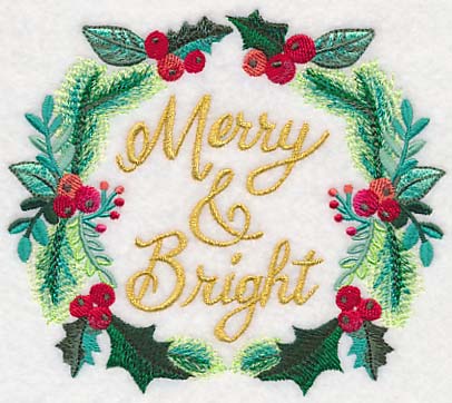 Merry & Bright Wreath in Watercolor - Image 3
