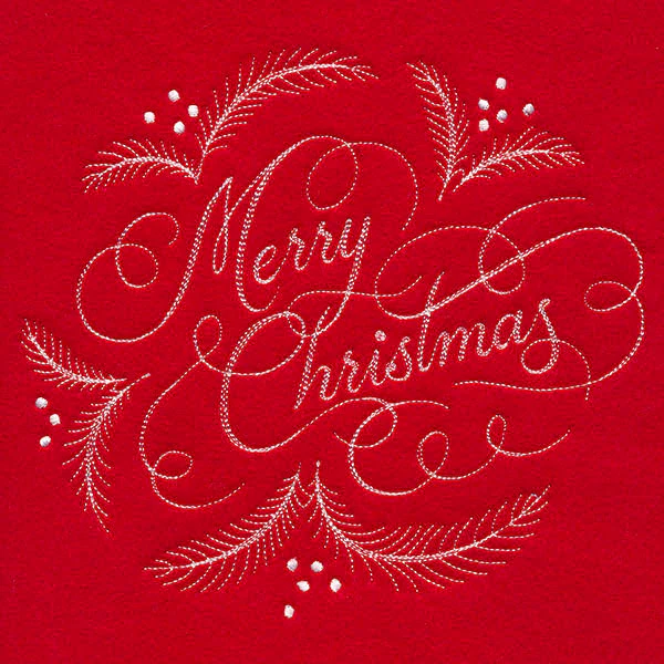 Merry Christmas Calligraphy (Whitework) - Image 9