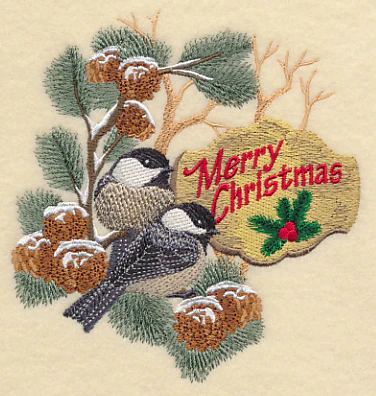 Merry Christmas - Chickadees - Image 4
