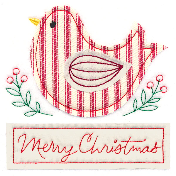 Merry Christmas Country Bird (Crafty Cut Applique) - Image 3