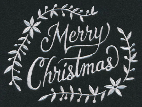 Merry Christmas Laurel (Whitework) - Image 2