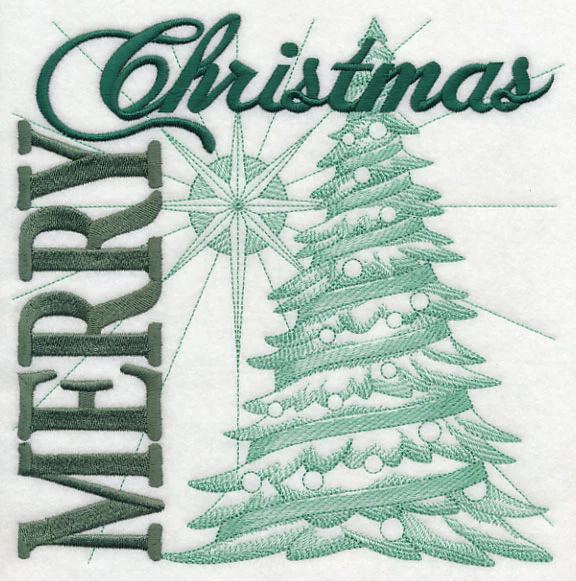 Merry Christmas Tree Square