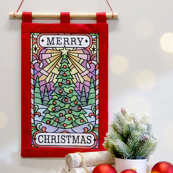 Merry Christmas Tree Stained Glass Sign - Image 14