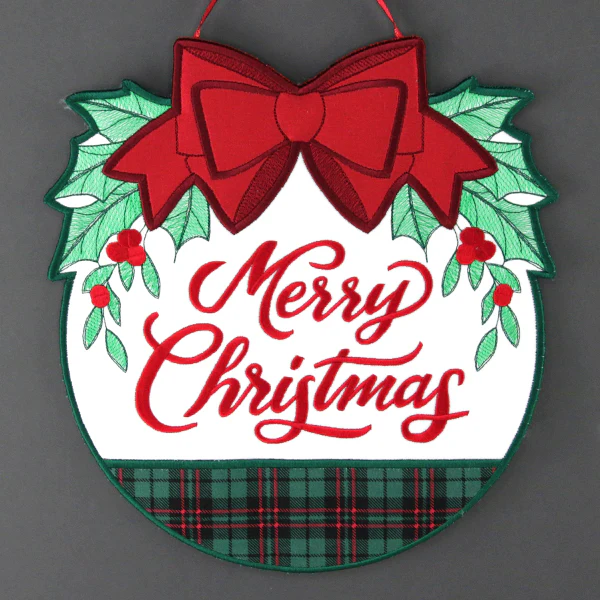 Merry Christmas Wreath Sign (In-the-Hoop) - Image 14