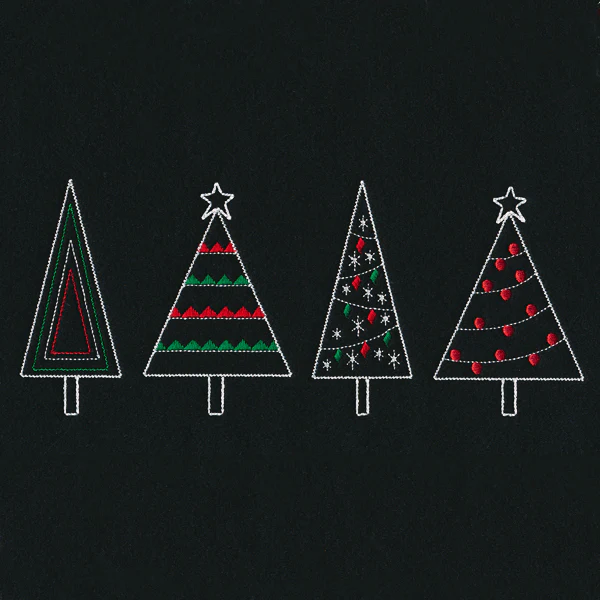 Merry Modern Christmas Tree Border - Image 2