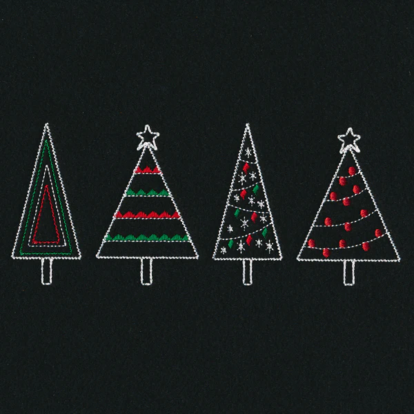 Merry Modern Christmas Tree Border - Image 4