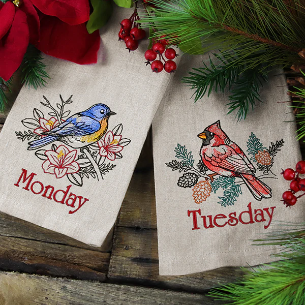 Merry Monday - Bluebird with Amaryllises - Image 6