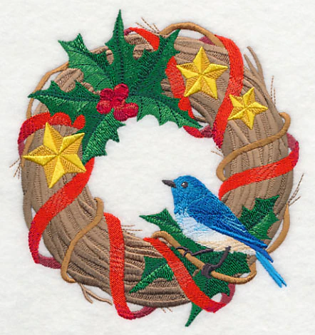Merry Mountain Bluebird Wreath - Image 2
