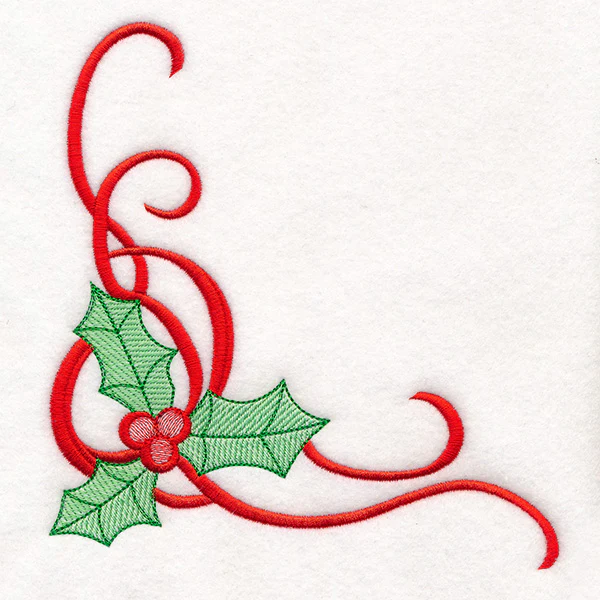 Merry Textures Holly Swirls Corner - Image 4