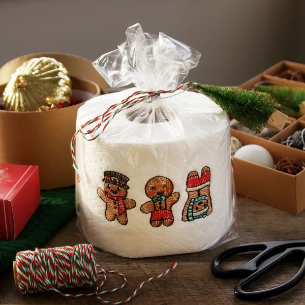 Merry Toilet Paper - Playful Gingerbread - Image 4