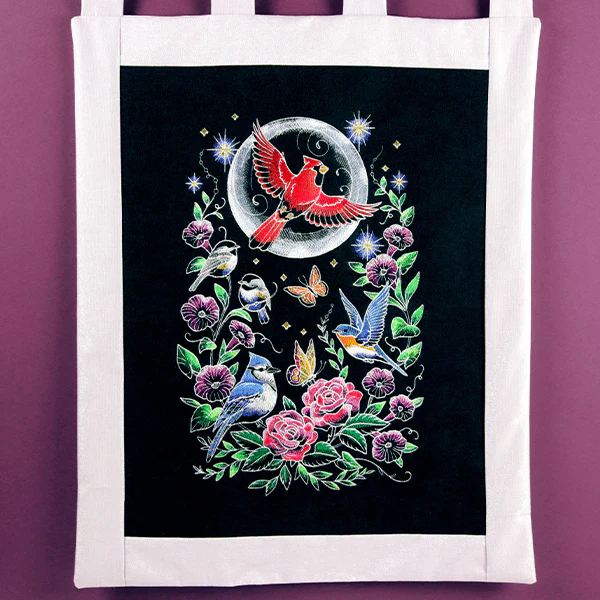 Midnight Garden & Birds Scene - Image 2