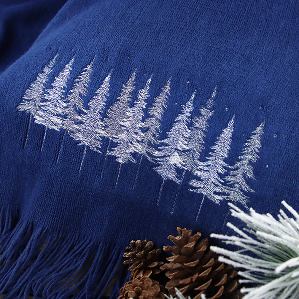 Midnight Snowy Forest Border - Image 8