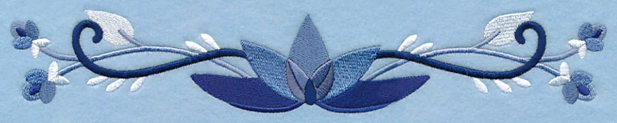 Midwinter Blues Bouquet Border 2