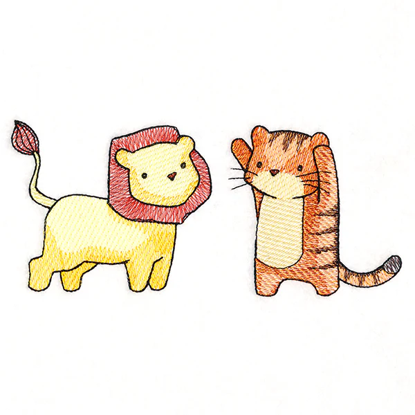 Mischievous Tiger and Lion - Image 2