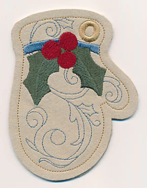 Mitten Christmas Tag (In-the-Hoop)