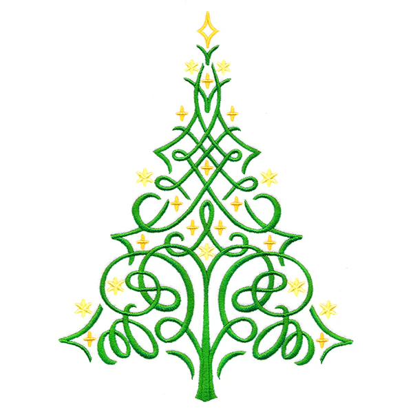 Modern Swirls Christmas Tree