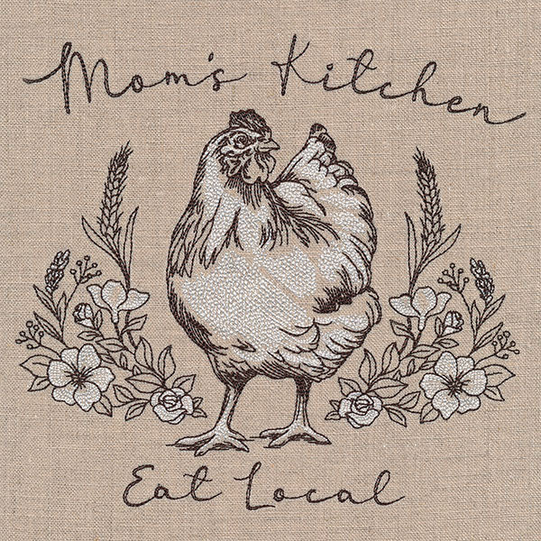 Mom’s Kitchen, Eat Local Chicken Etching - Image 8