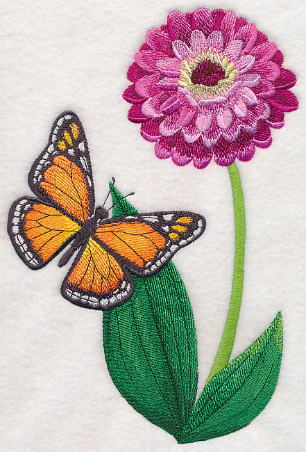 Monarch and Zinnia - Image 2