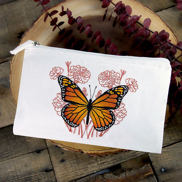 Monarch Butterfly and Carnations - Image 2