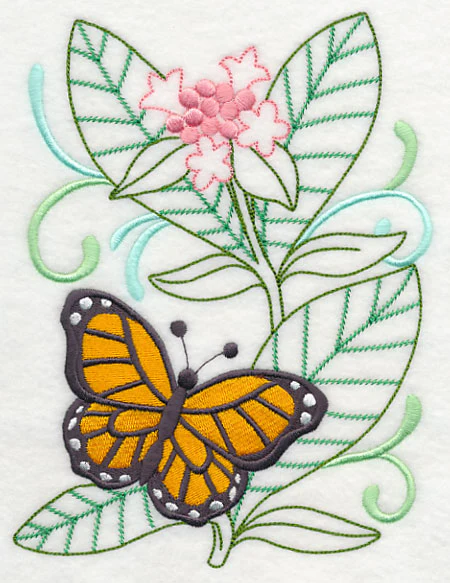 Monarch With Milkweed - Image 2