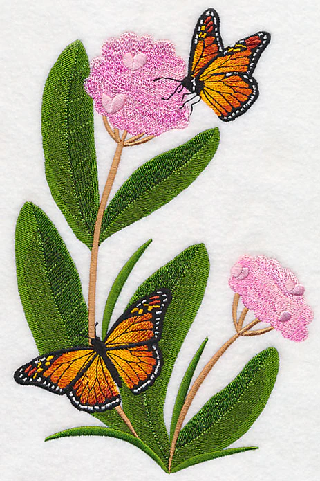 Monarchs and Milkweed Spray - Image 2
