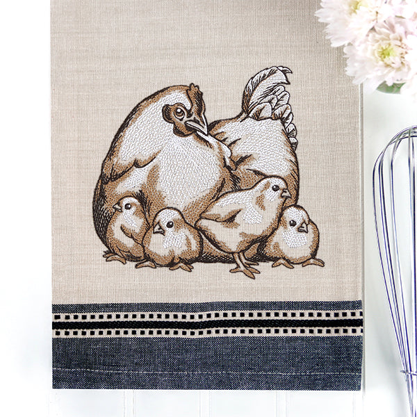 Mother Hen and Chicks Etching - Image 8