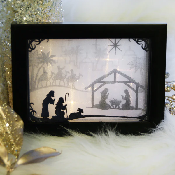 Nativity Shadowbox (Organza) - Image 5