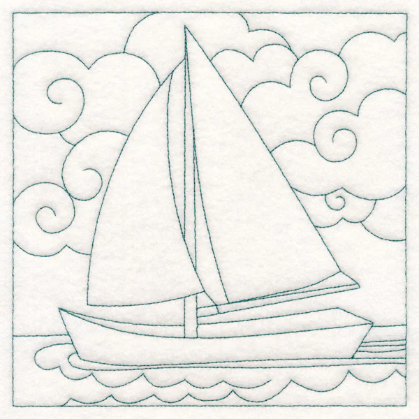 Nautical Quilting - Sailboat (Double Run) - Image 2