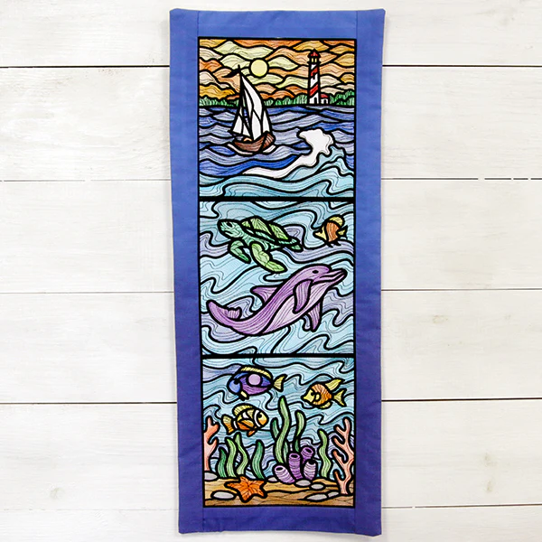 Nautical Stained Glass Square - Fish - Image 14