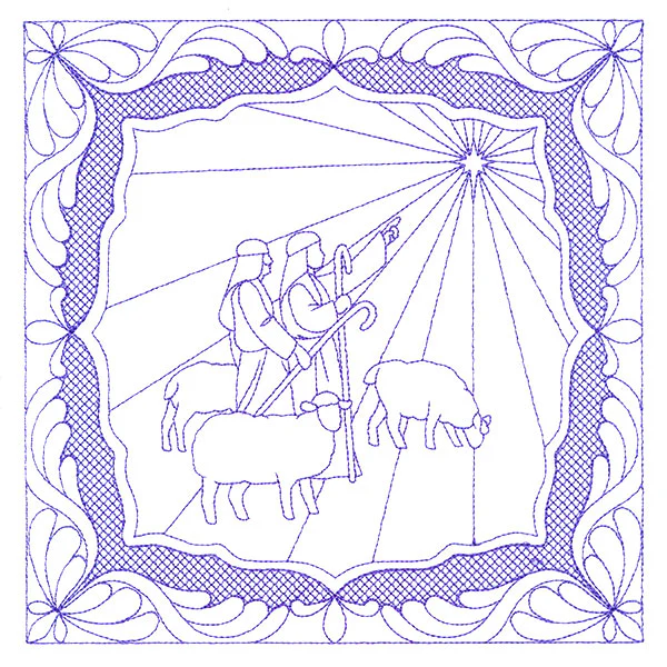 Night Divine Quilting Square - Shepherds (Double Run) - Image 6