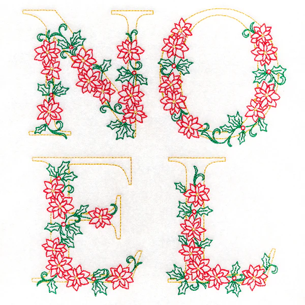 Noel in Poinsettias (Vintage) - Image 6