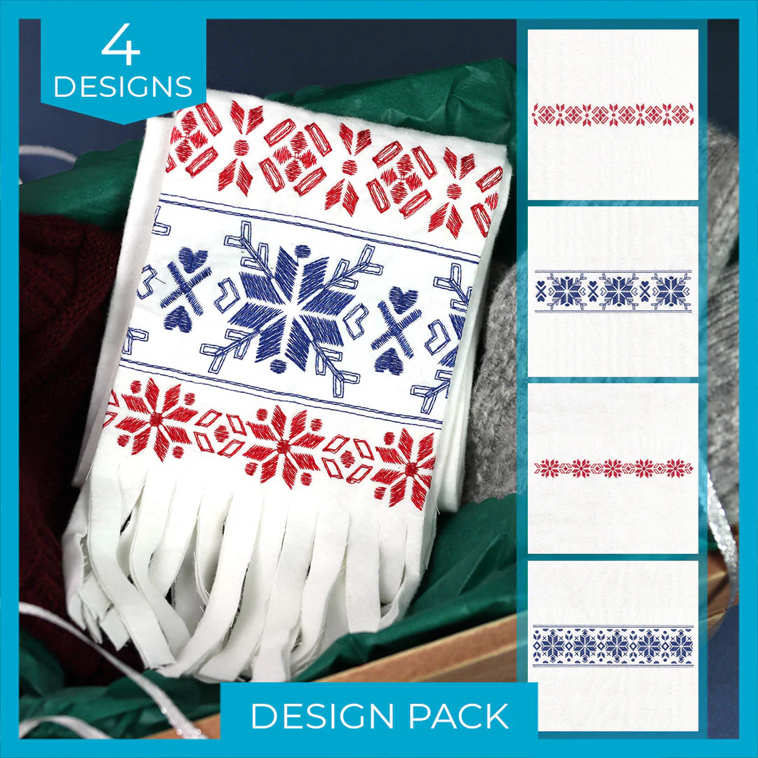 Nordic Winter Repeatable Border Design Pack - Image 5