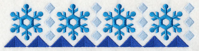 Nordic Winter Snowflake Border - Image 2