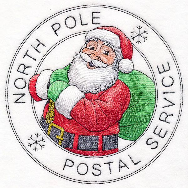 North Pole Postal Service Santa Stamp - Image 3