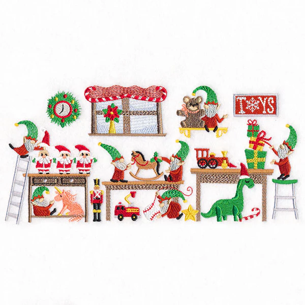 North Pole Workshop Shenanigans Gnome Border - Image 2